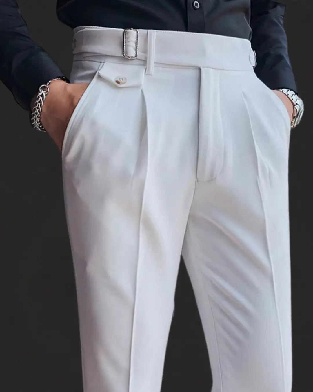 Alessandro | Trousers | Adjustable Waistband | Tailored Fit 0