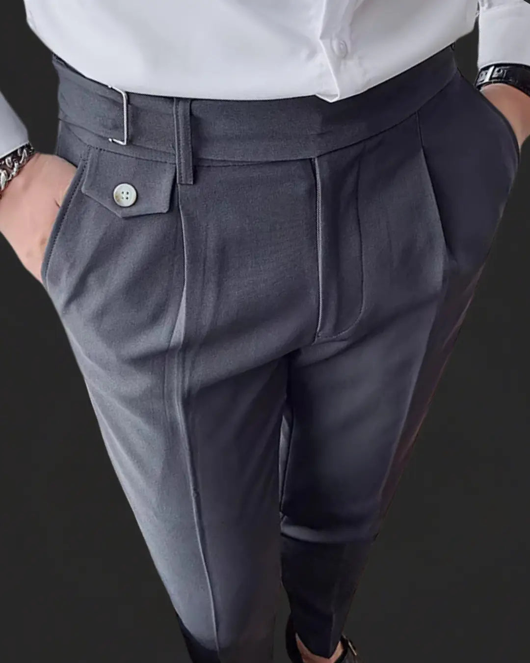 Alessandro | Trousers | Adjustable Waistband | Tailored Fit 8
