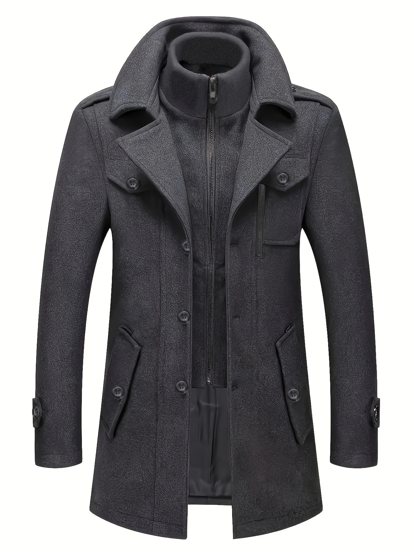 Elias | Men's Wool Coat | Long Wool Coat | Wool Trench Coat 0