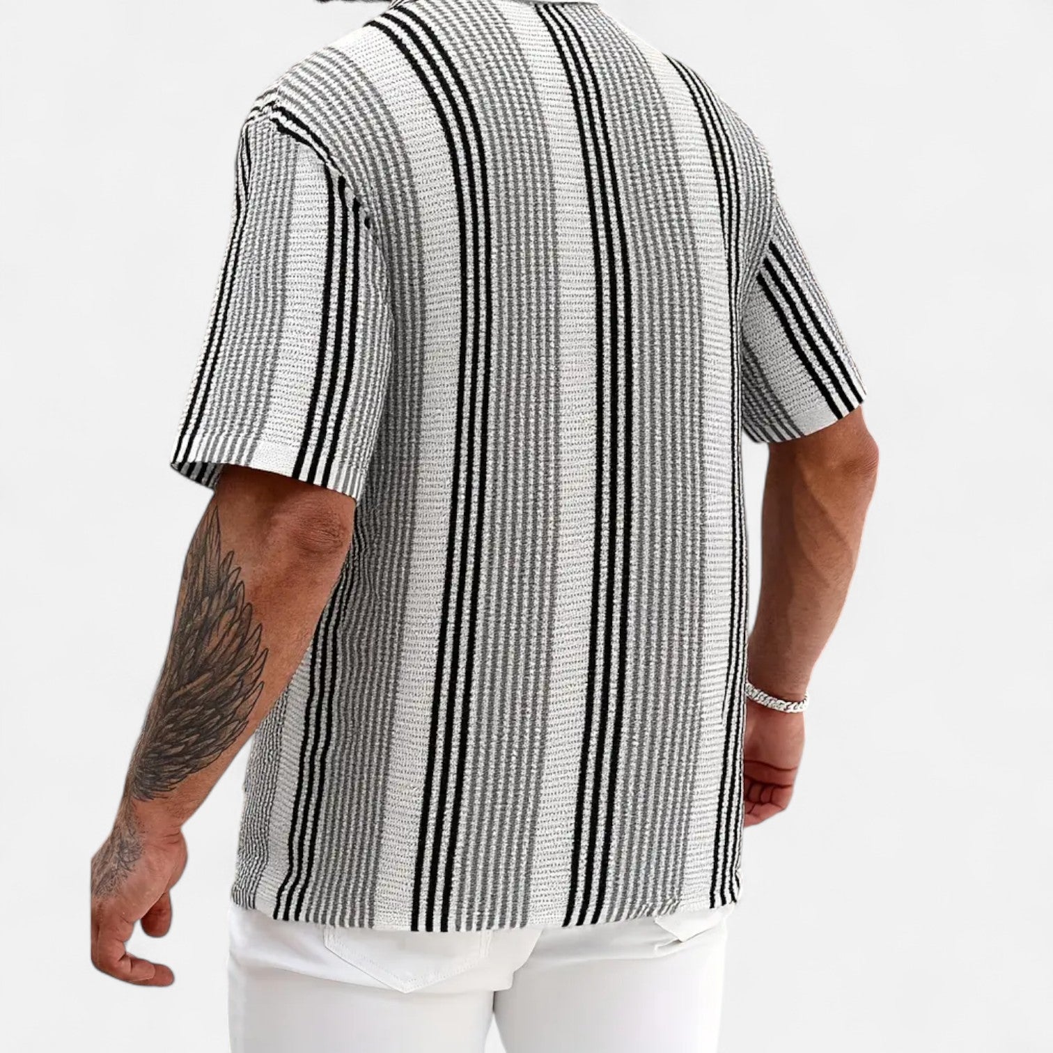 Ethan | Breathable Button-Up Shirt | Lightweight Blend Shirt | Striped Design Shirt 5