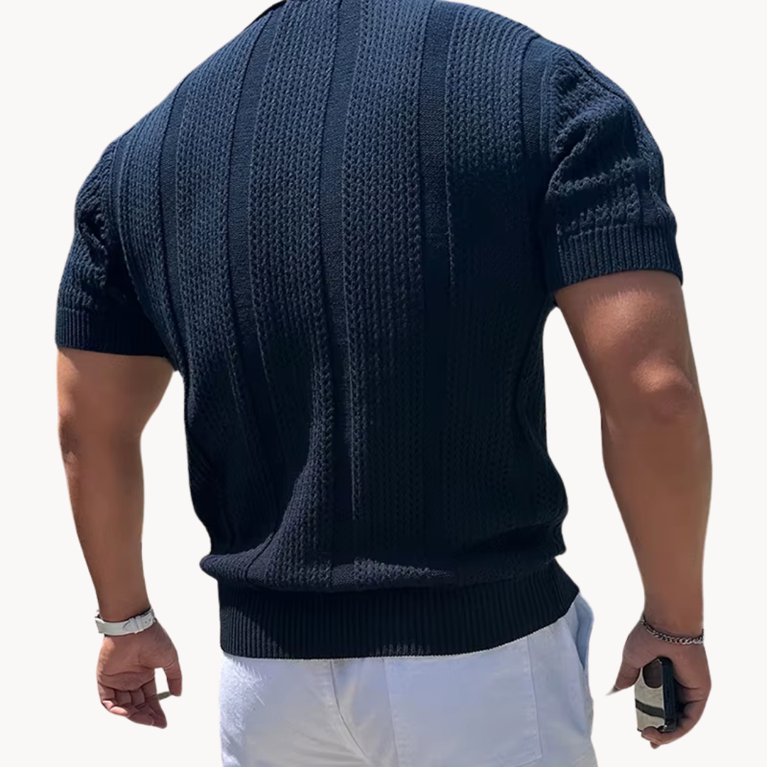 Ethan | Breathable Mesh Shirt | Open Collar Design | Lightweight Comfort 8