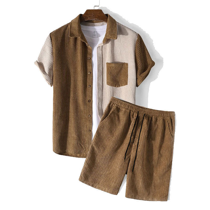Ethan | Breathable Shirt | Comfortable Shorts | Waffle Fabric Set 0
