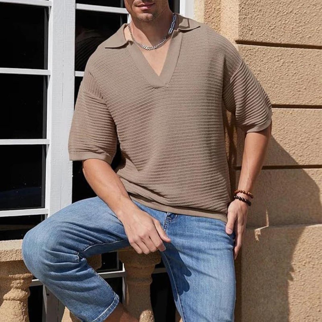 Ethan | Breathable T-shirt | V-neck Style | Gentle Stretch Fit 1