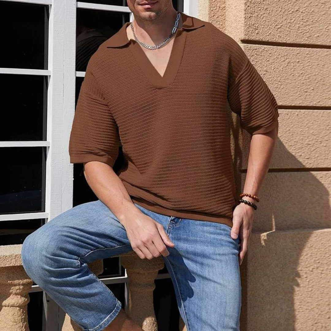 Ethan | Breathable T-shirt | V-neck Style | Gentle Stretch Fit 2