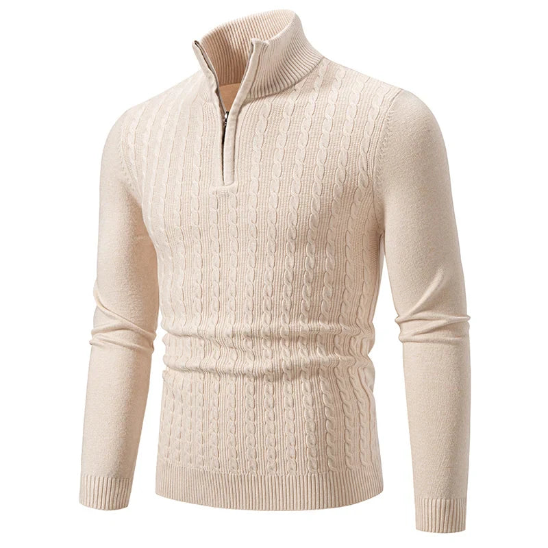 Ethan | Cable Knit Sweater | Half-Zip Sweater | Stylish Layering Piece 1