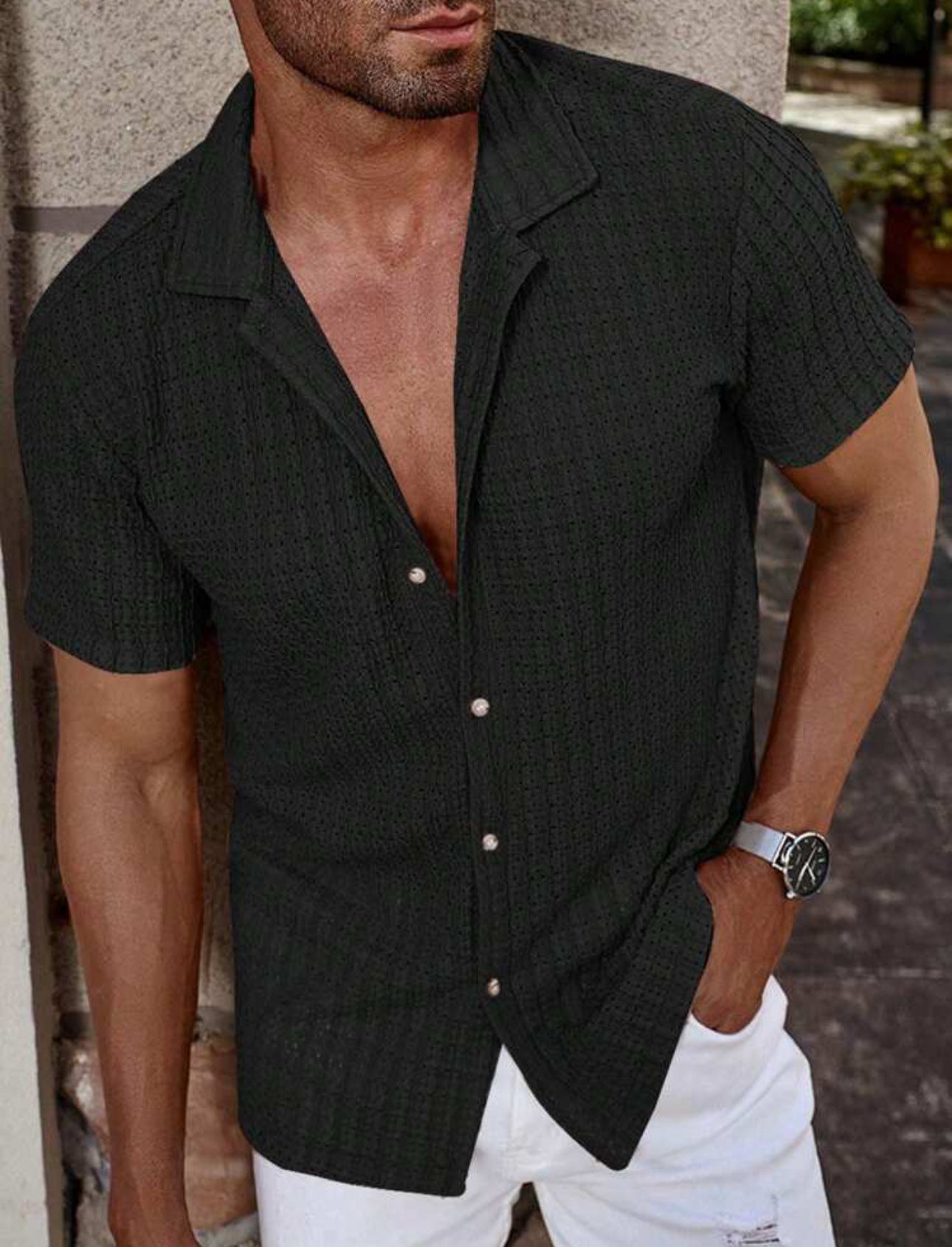 Ethan | Casual Short Sleeve Shirt | Slim Fit Shirt | Lightweight Fabric 0