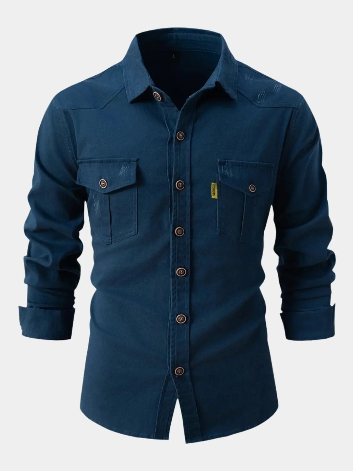 Ethan | Denim Shirt | Button-Up Style | Roll Sleeve Design 1