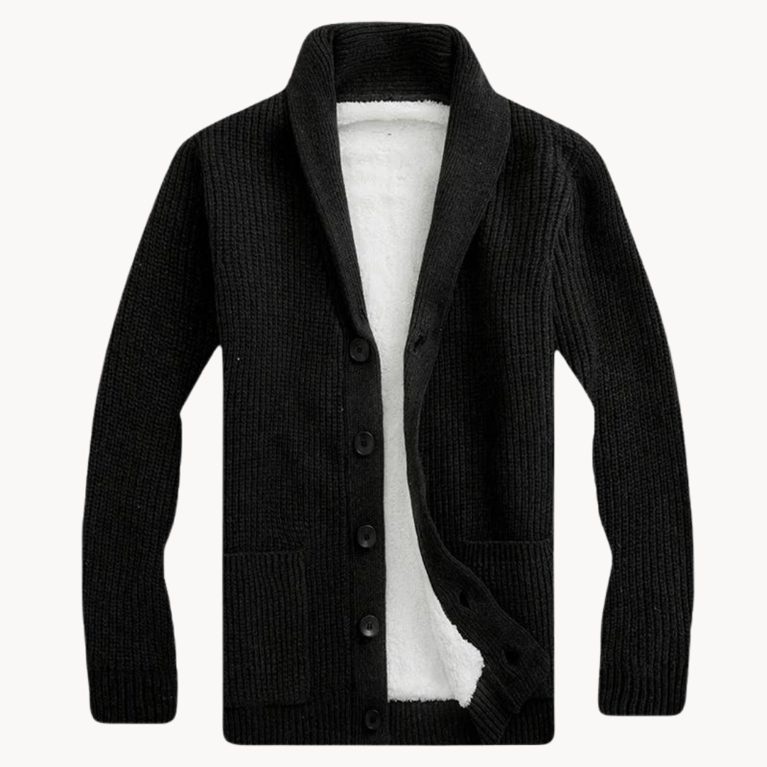 Ethan | Fleece Cardigan | Shawl Collar Sweater | Men's Cardigan 1
