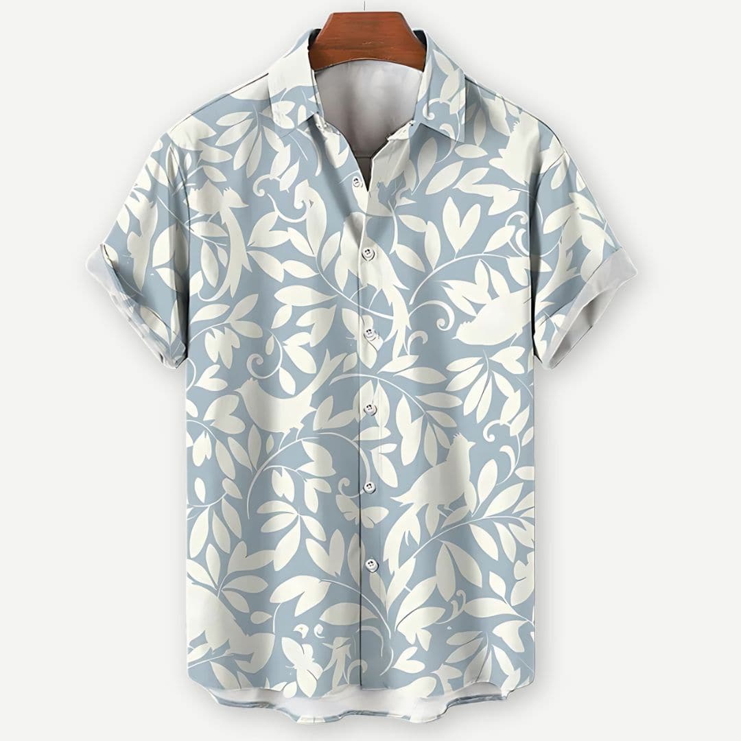 Ethan | Hawaiian Shirt | Breathable Fabric | Leaf Print 1