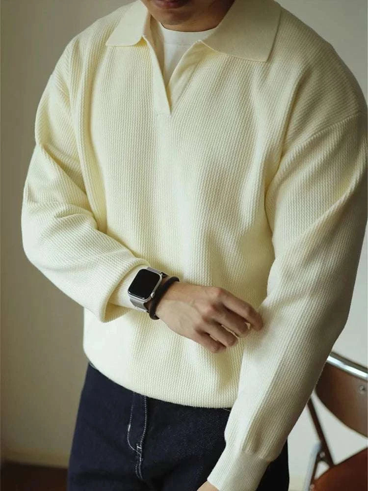 Ethan | Knit Sweater | Folded Collar | Stylish Comfort 1