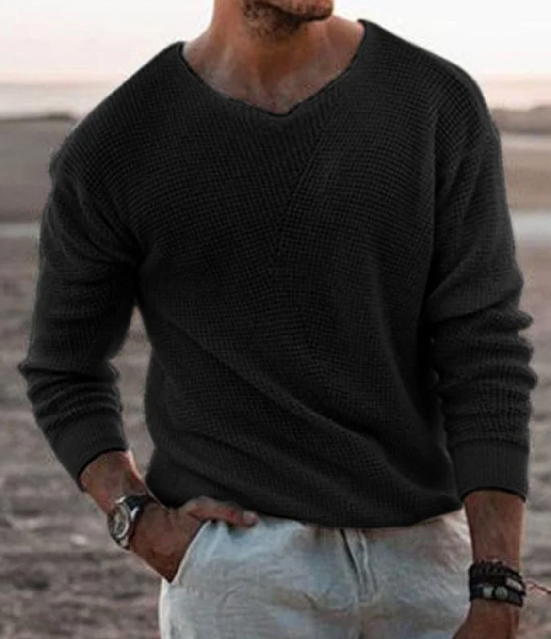 Ethan | Knitted Sweater | V-Neck Sweater | Breathable Sweater 2