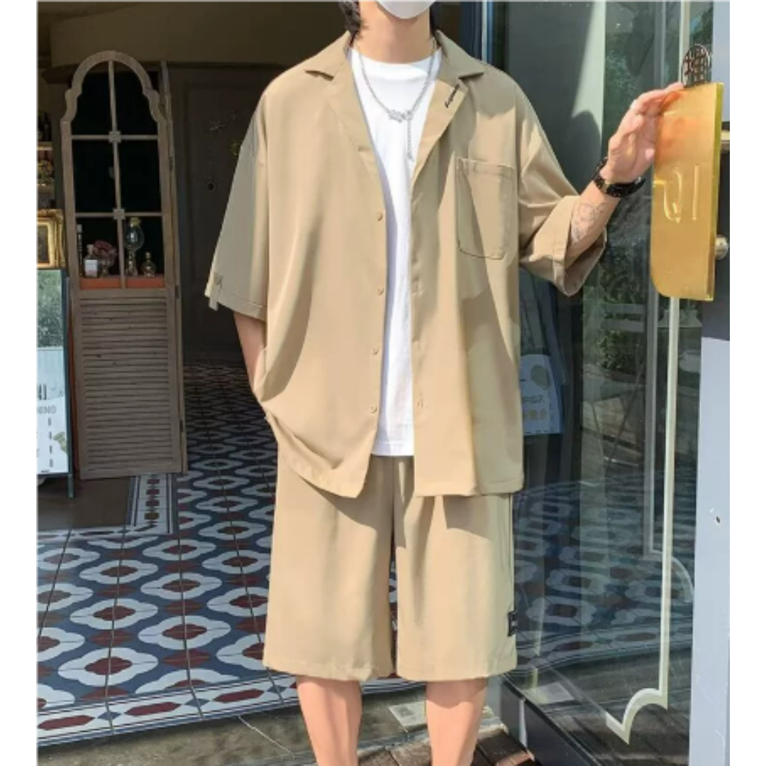 Ethan | Lightweight Shirt | Adjustable Waist Shorts | Breathable Fabric Set 0