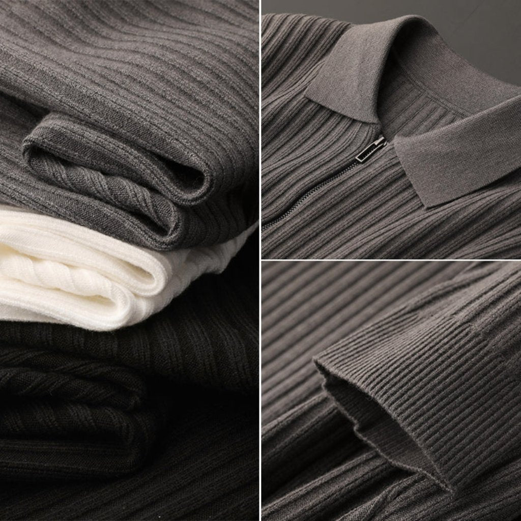 Ethan | Long Sleeve Polo | Knit Polo Shirt | Comfortable Polo 7