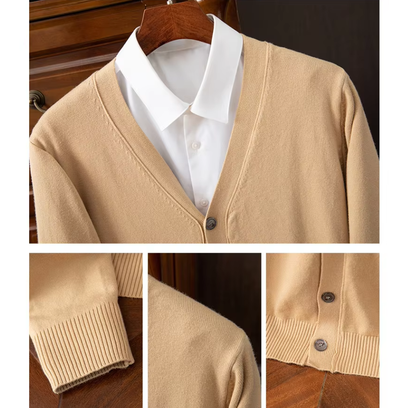 Ethan | Men's Cardigan | Men's Black Cardigan | Lightweight Cardigan 6