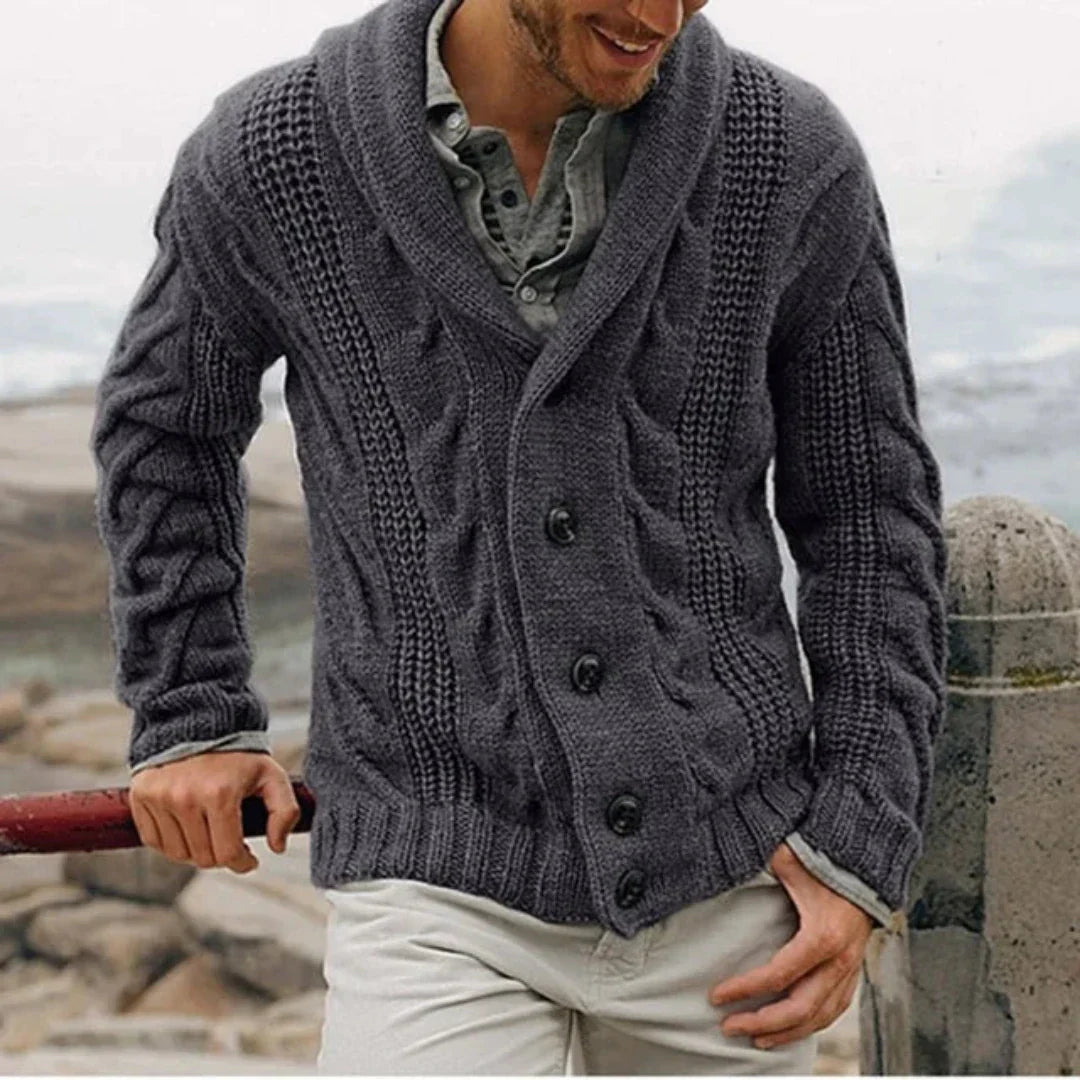 Ethan | Men's Cardigan | Mens Black Cardigan | Stylish Winter Essential 3