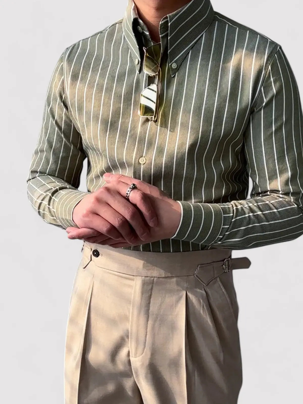 Ethan | Men's Dress Shirts | Dress Shirt | Tailored Stripe Design 0