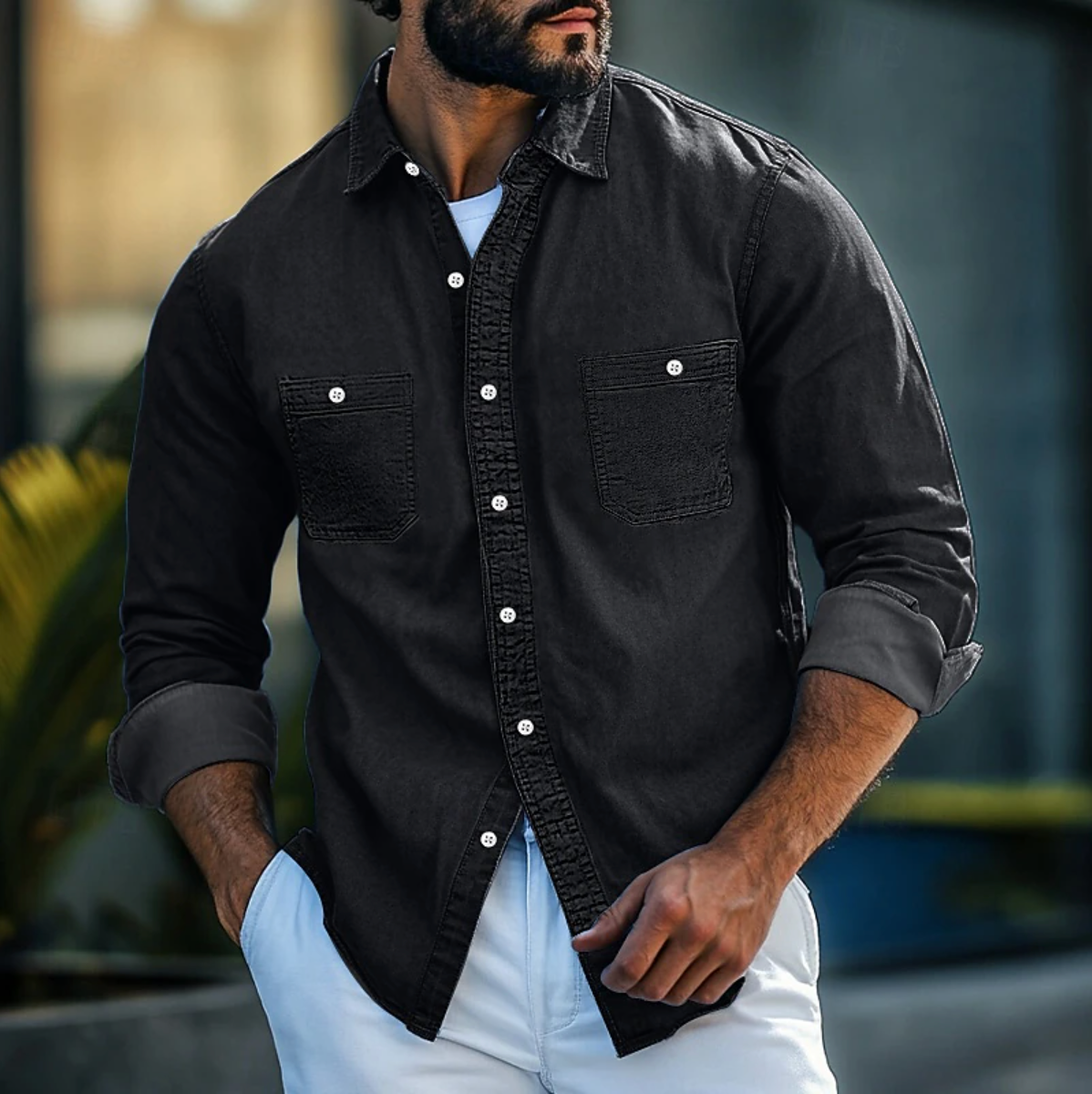 Ethan | Men's Shirt | Mens Shirts | Denim Blend Shirt 2
