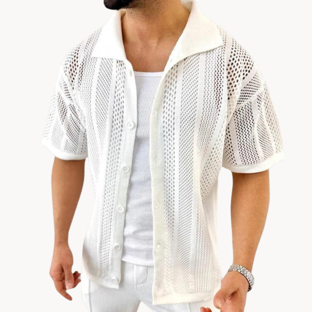 Ethan | Men's Shirts | Breathable Short Sleeve | Crochet Design 4