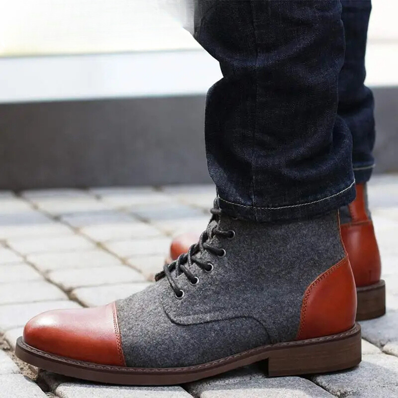Ethan | Men's Shoes | Mens Boots | Comfortable Leather and Fabric Design 0