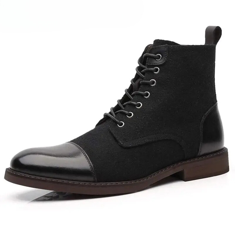 Ethan | Men's Shoes | Mens Boots | Comfortable Leather and Fabric Design 10
