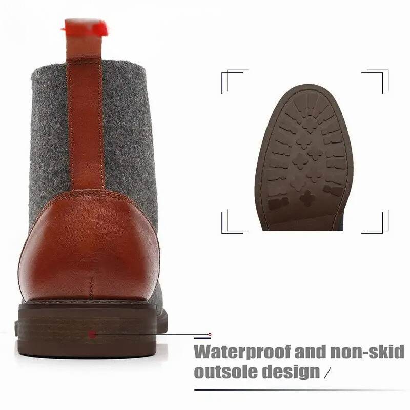 Ethan | Men's Shoes | Mens Boots | Comfortable Leather and Fabric Design 3