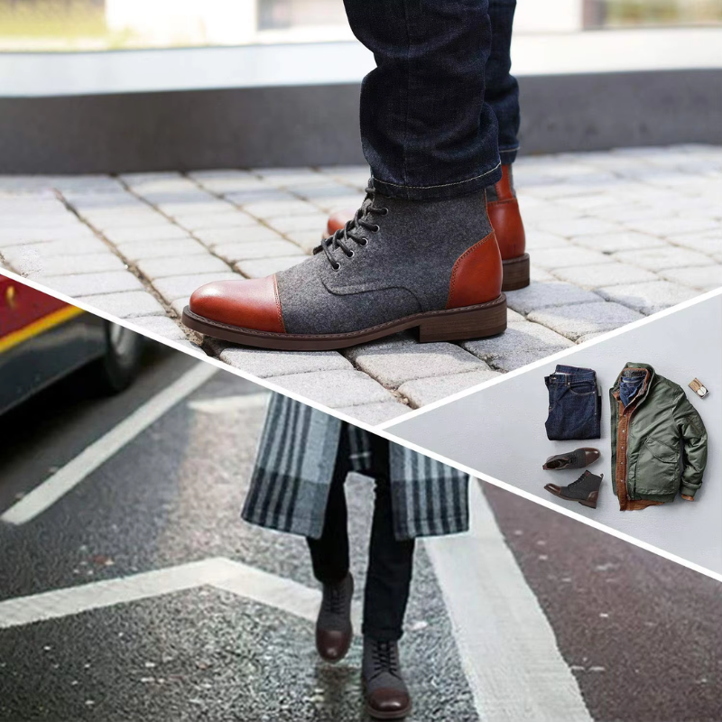 Ethan | Men's Shoes | Mens Boots | Comfortable Leather and Fabric Design 5