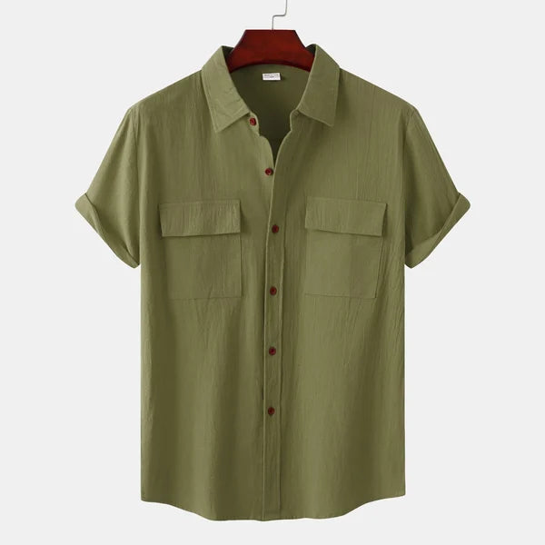 Ethan | Men's Short Sleeve Shirt | Cotton Blend | Breathable Fabric | Summer Essential 11