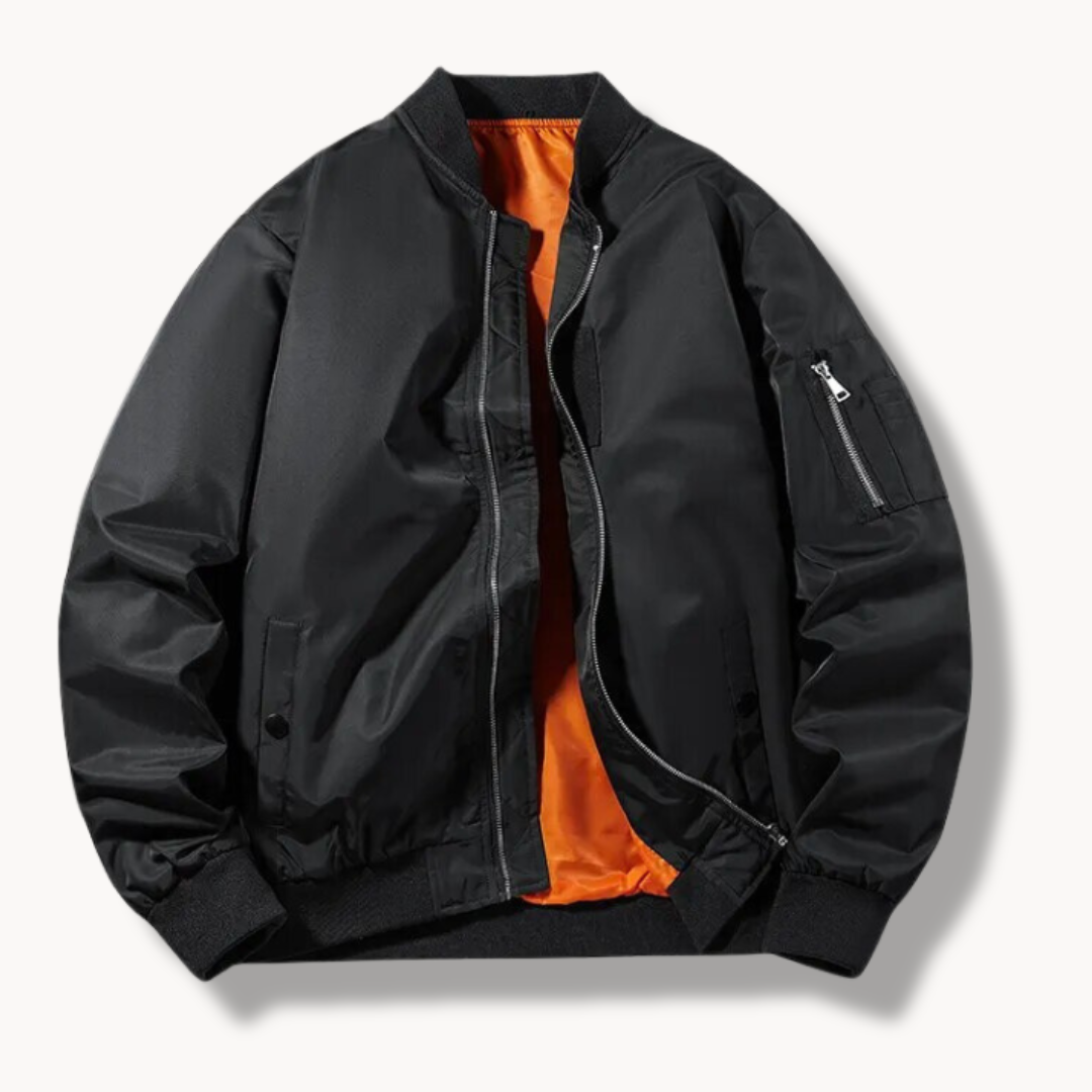 Ethan | Mens Bomber Jacket | Black Bomber Jacket | Stylish Bomber 1