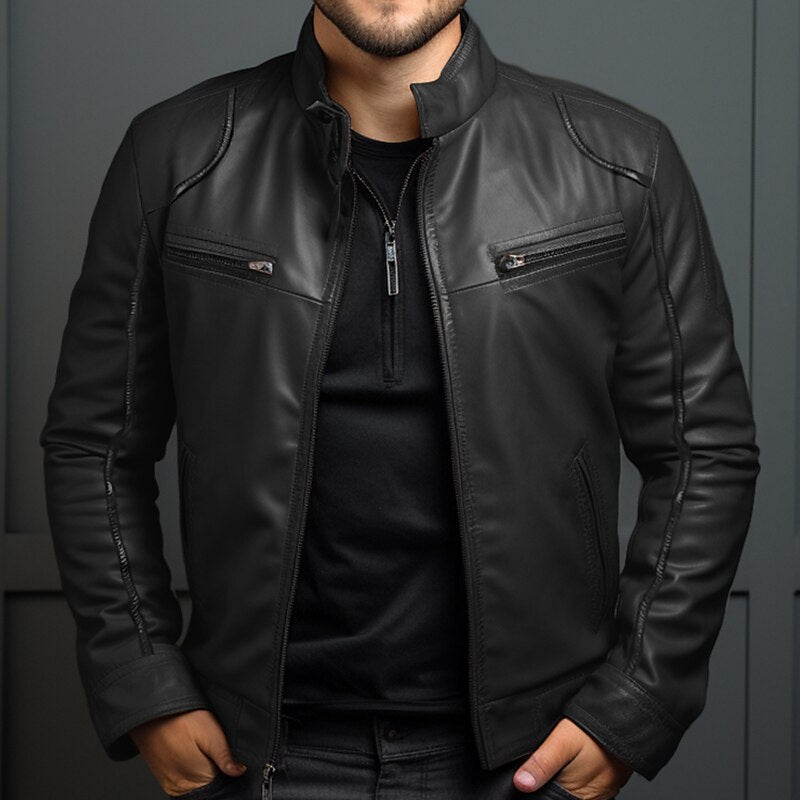 Ethan | Mens Leather Jackets | Black Leather Jacket | Leather Bomber Jacket 1