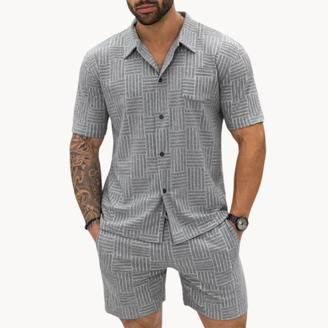 Ethan | Mens Shorts And T Shirt Set | Shirt And Short Set | T Shirt And Shorts Set Mens 0