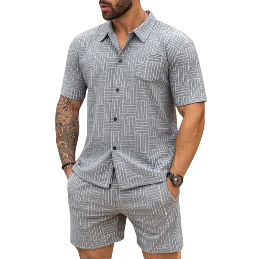 Ethan | Mens Shorts And T Shirt Set | Shirt And Short Set | T Shirt And Shorts Set Mens 1