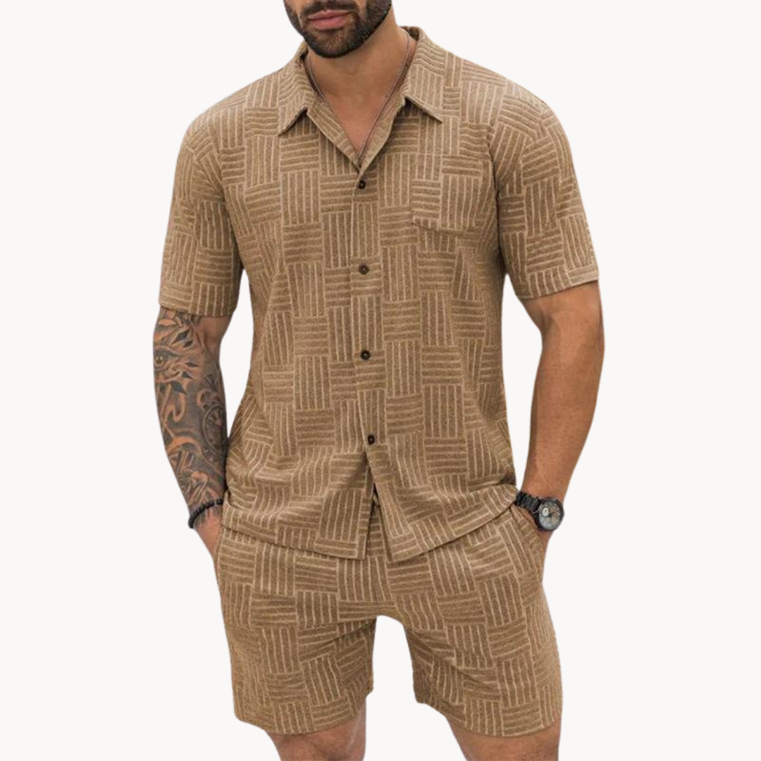 Ethan | Mens Shorts And T Shirt Set | Shirt And Short Set | T Shirt And Shorts Set Mens 2