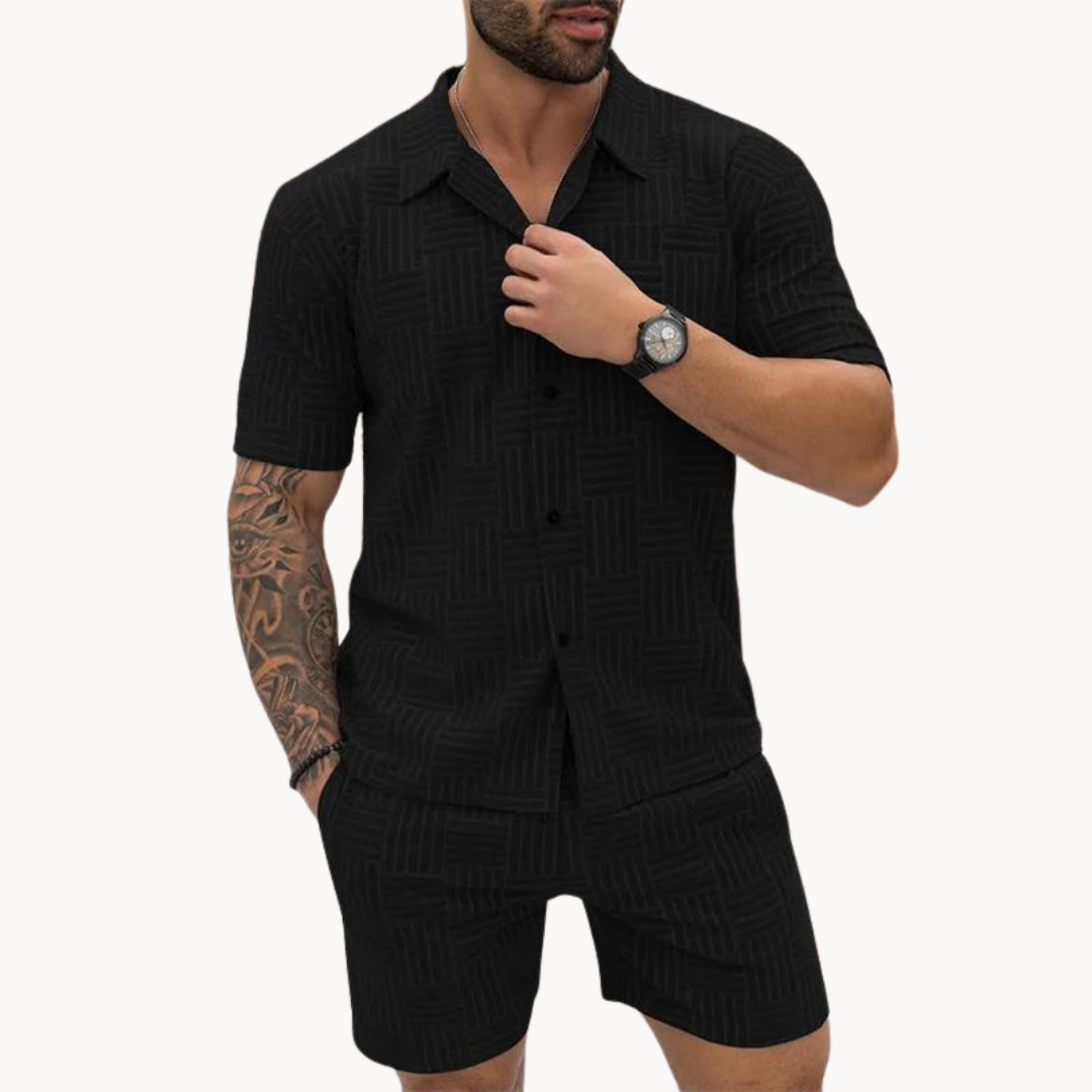 Ethan | Mens Shorts And T Shirt Set | Shirt And Short Set | T Shirt And Shorts Set Mens 4