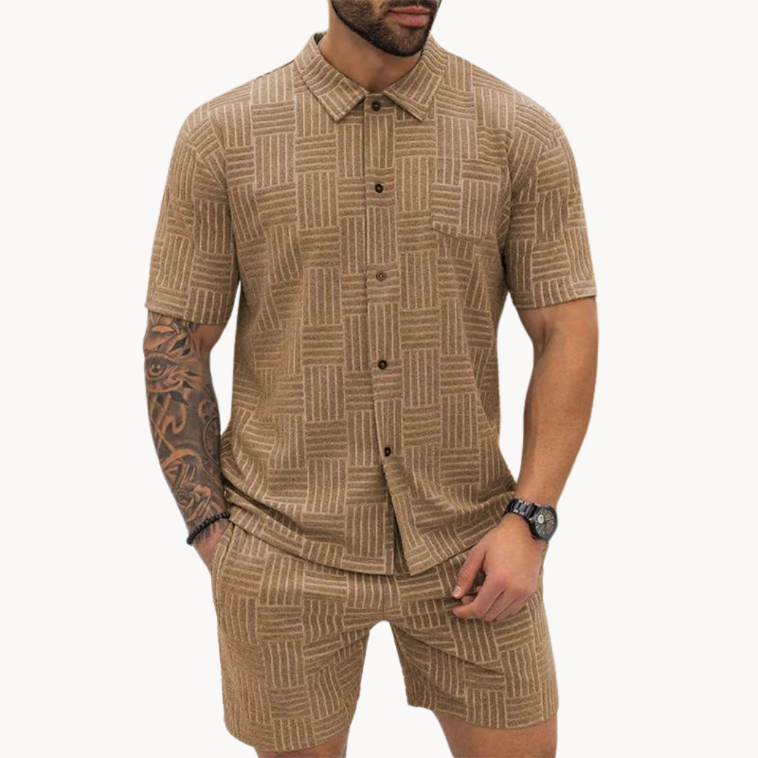 Ethan | Mens Shorts And T Shirt Set | Shirt And Short Set | T Shirt And Shorts Set Mens 7