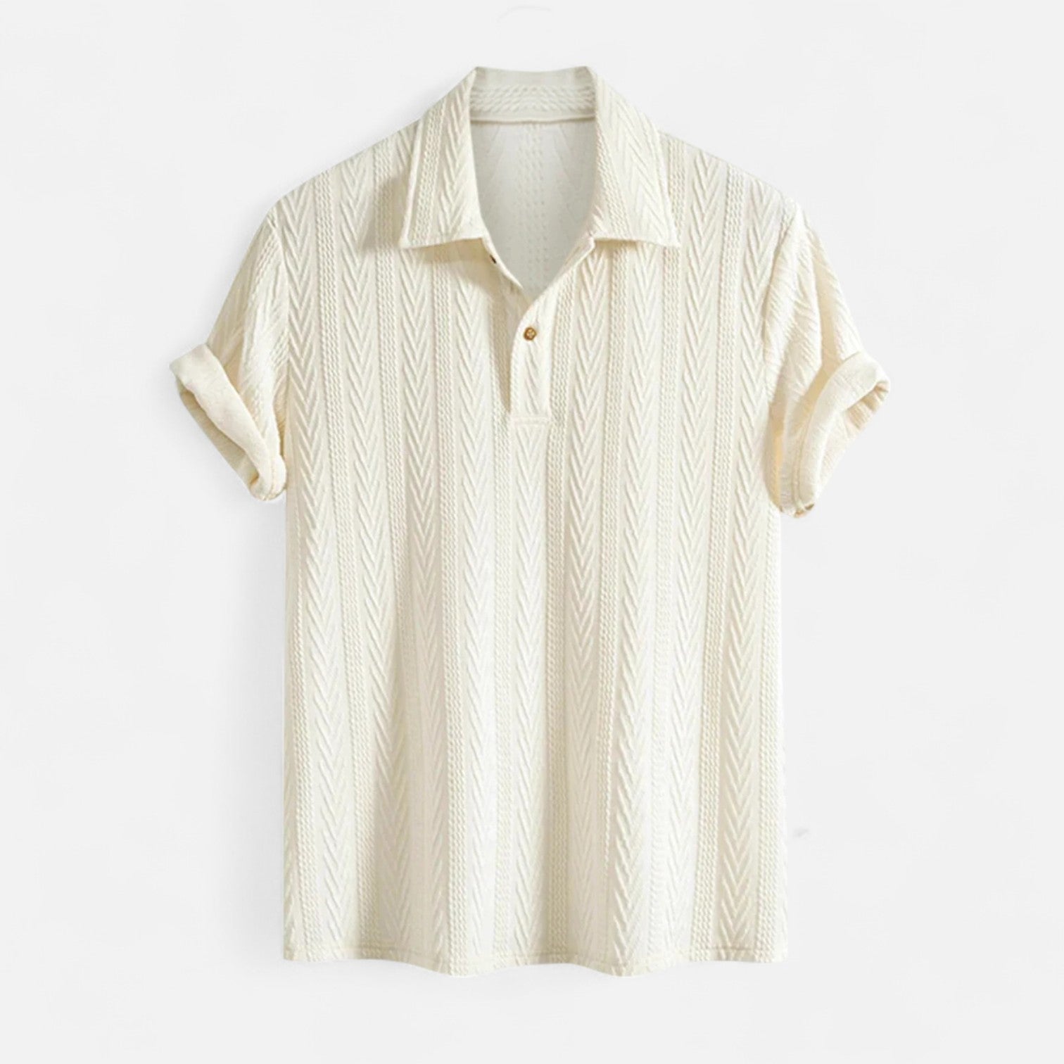 Ethan | Polo Shirt | Half Button | Jacquard Knit 1