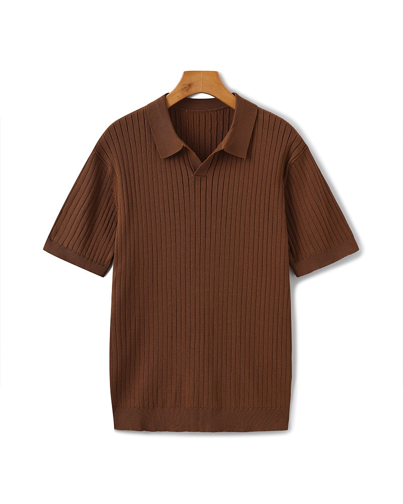 Ethan | Polo Shirt | Ribbed Texture | Shape Retention Fit 12