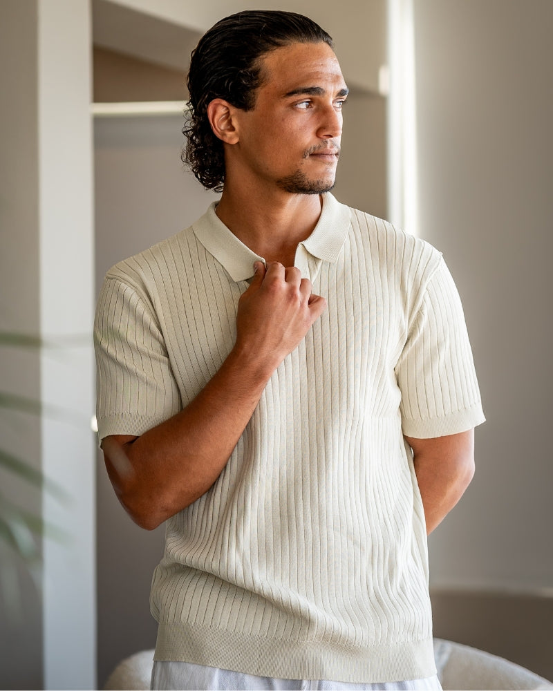 Ethan | Polo Shirt | Ribbed Texture | Shape Retention Fit 6