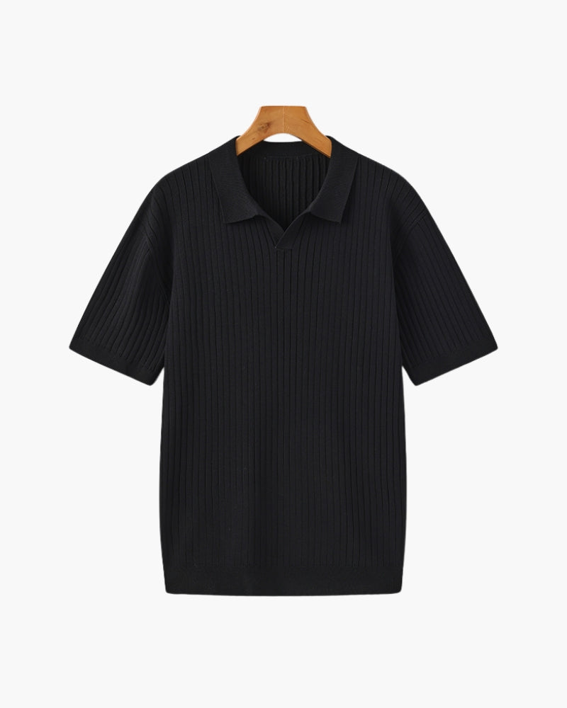 Ethan | Polo Shirt | Ribbed Texture | Shape Retention Fit 8