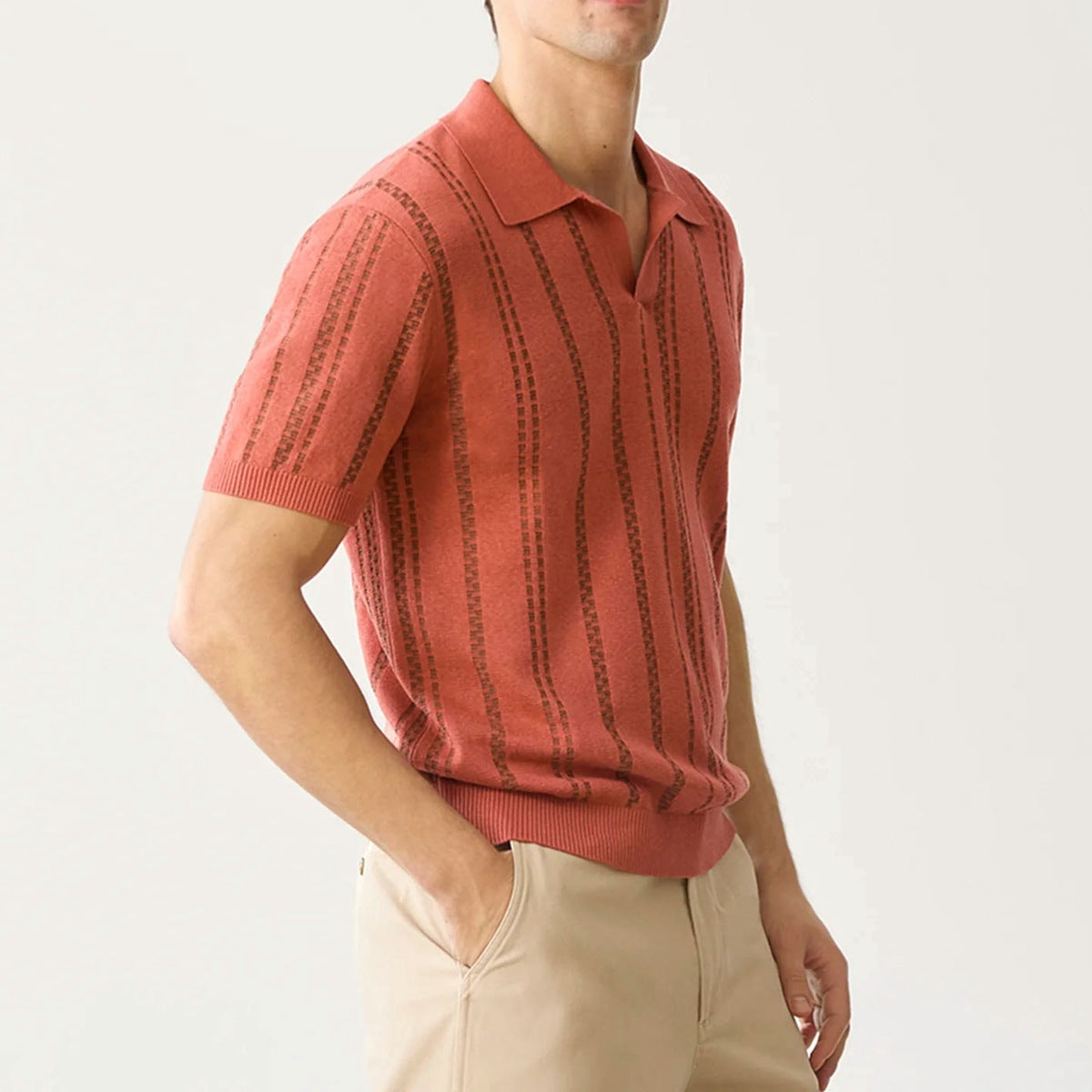 Ethan | Polo Shirt | V-Neck | Jacquard Knit Blend 1