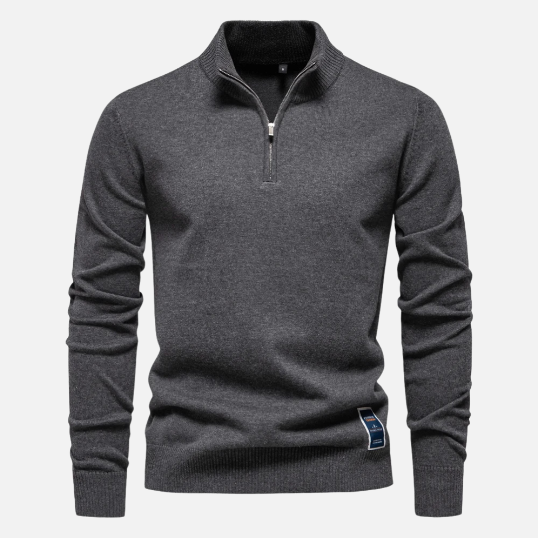 Ethan | Quarter-Zip Sweater | Stylish Layering | Comfortable Cotton 0