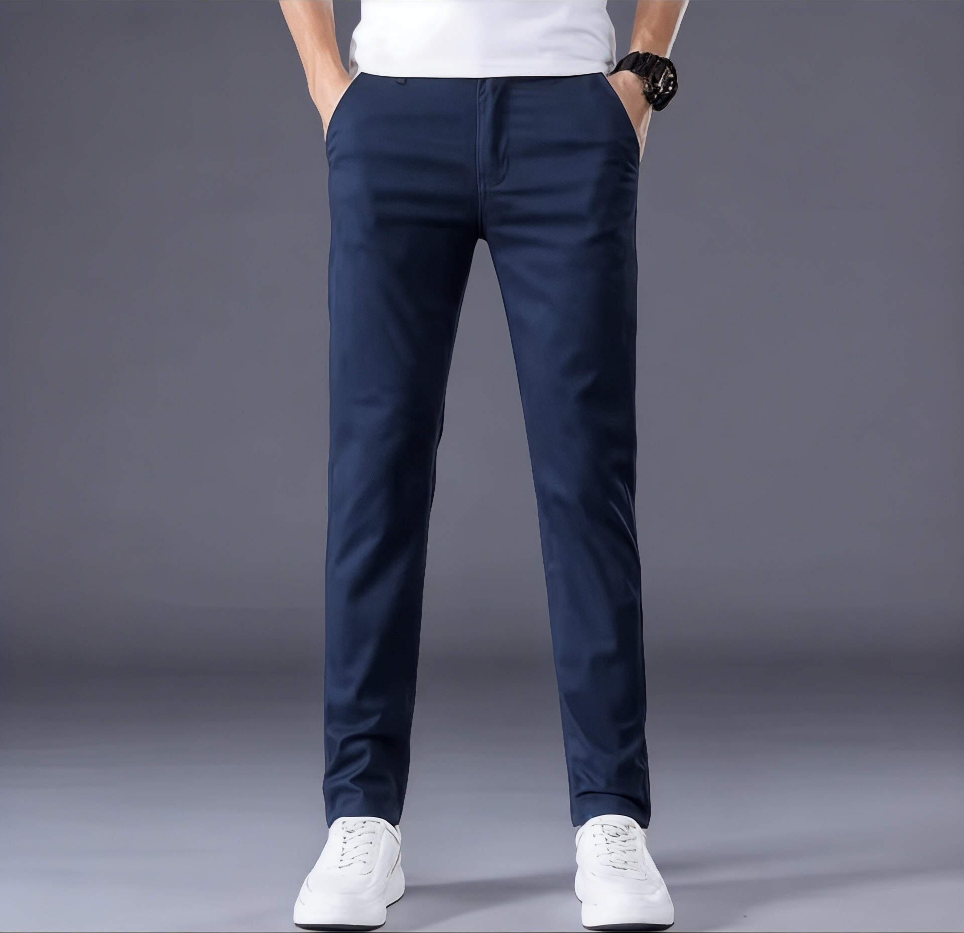 Ethan | Slim Fit Pants | Tapered Leg Design | Business Casual Wear 4