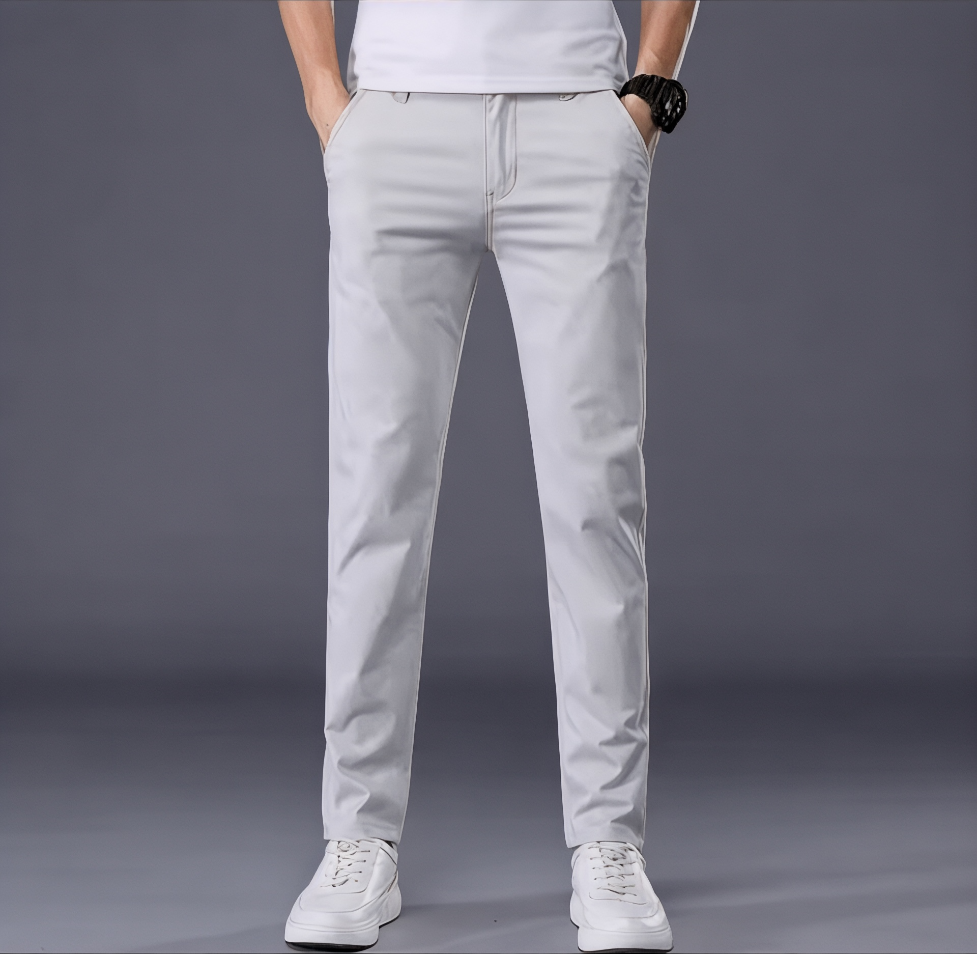Ethan | Slim Fit Pants | Tapered Leg Design | Business Casual Wear 7