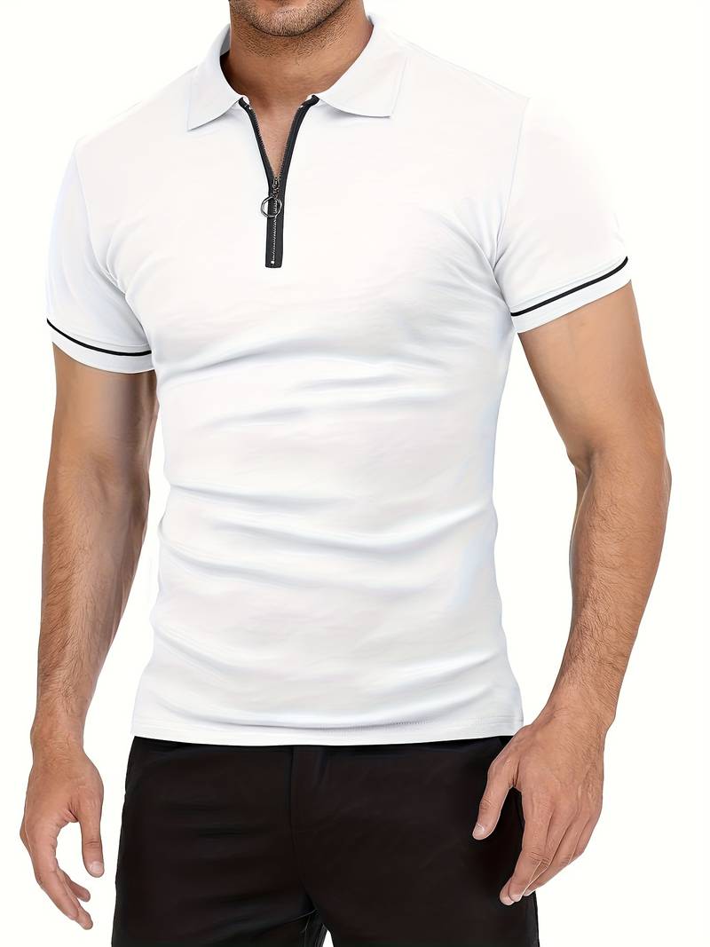 Ethan | Slim Fit Polo Shirt | Breathable Fabric | Zipper Neck Design 2