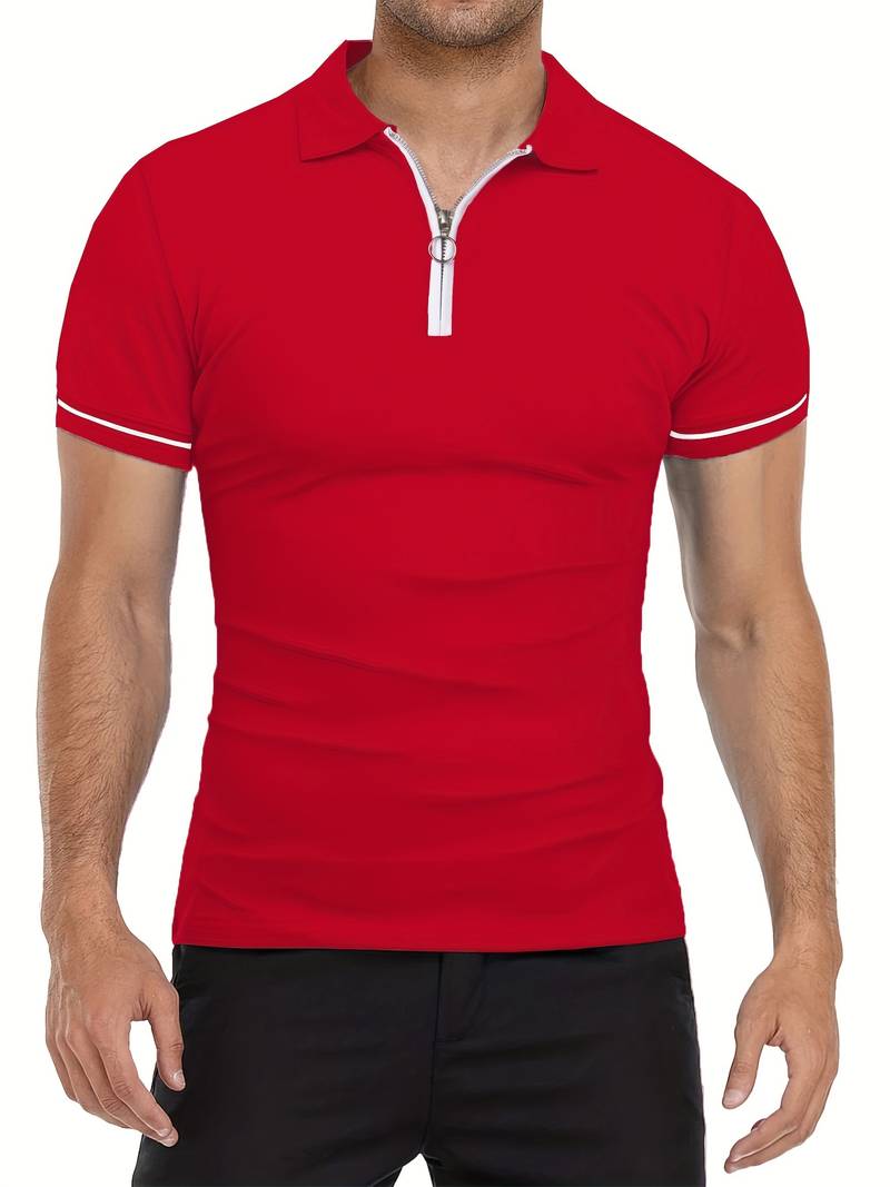 Ethan | Slim Fit Polo Shirt | Breathable Fabric | Zipper Neck Design 6
