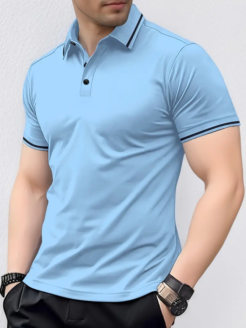 Ethan | Slim Fit Polo | Breathable Fabric | Short Sleeve Style 9