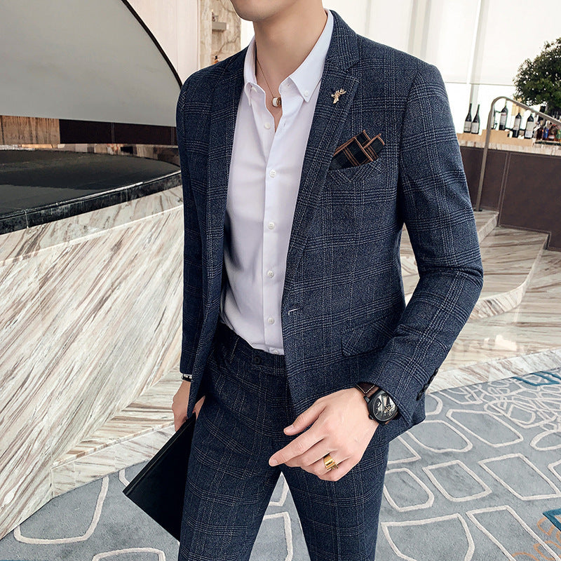 Ethan | Slim Fit Suit | Tailored Two Piece | Starred Pattern 2
