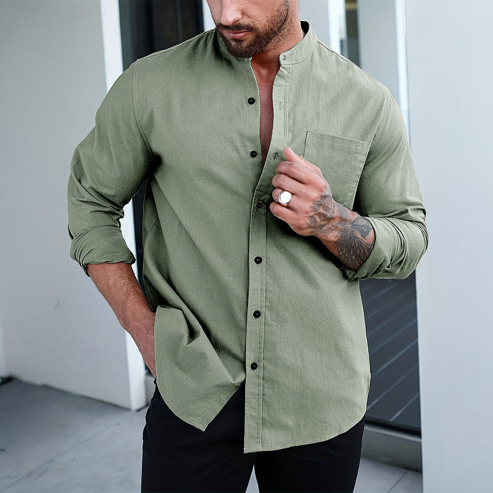 Ethan | Tailored Shirt | Mandarin Collar | Streamlined Fit 2