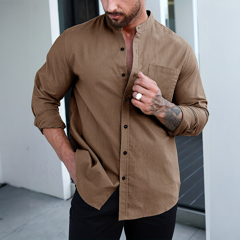 Ethan | Tailored Shirt | Mandarin Collar | Streamlined Fit 3