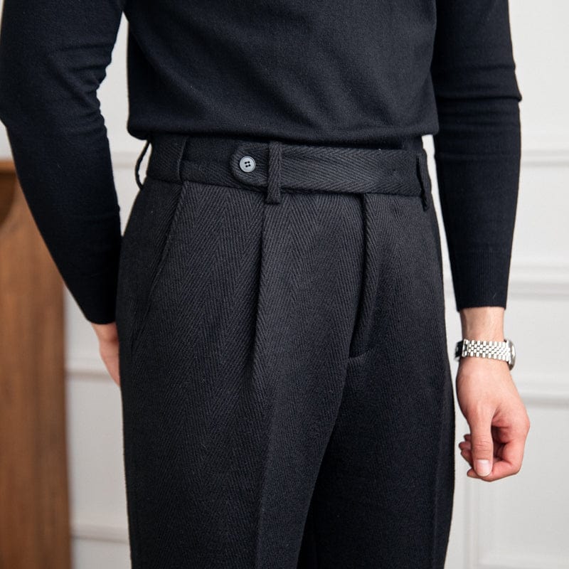 Ethan | Trousers | Herringbone Weave | Tailored Fit 0