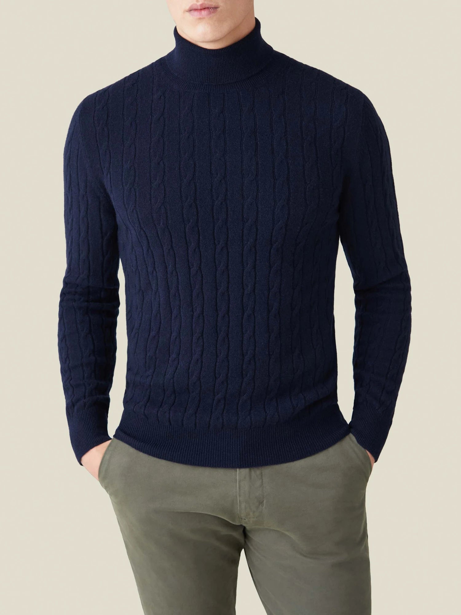 Ethan | Turtleneck Sweater | Cable Knit Design | Athletic Comfort 0